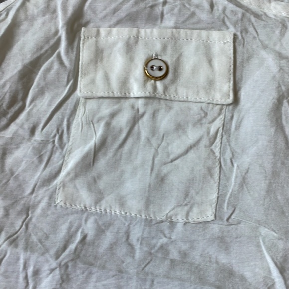 NWOT Active, L,cream wide round neck 2front pockets,sleeveless top for women - Picture 5 of 9